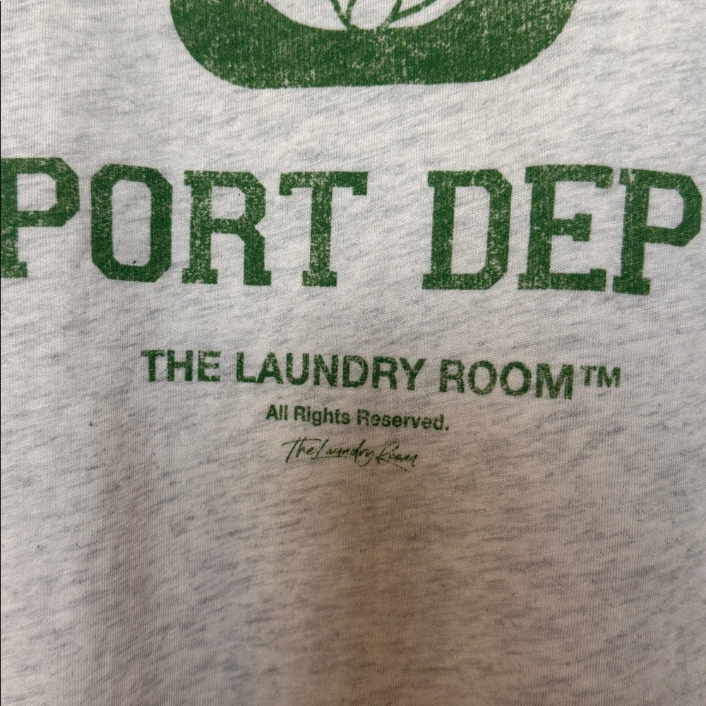 The Laundry Room Heather Gray Tee with Green Tequila Graphic. NWT - Picture 3 of 5
